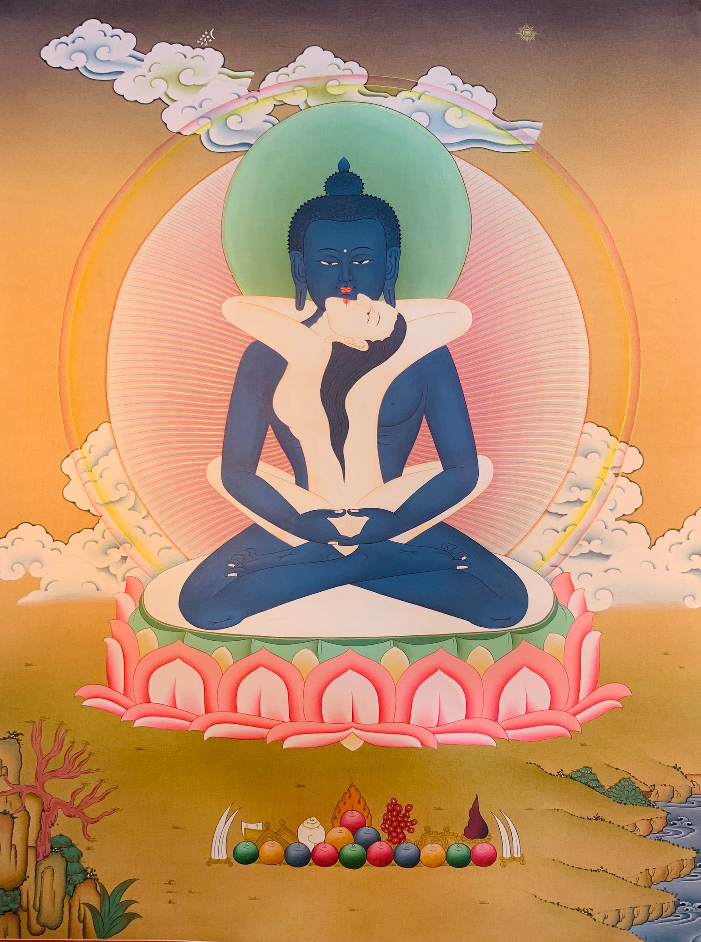 Samantabhadra Thangka Painting 60*45 - The Thangka