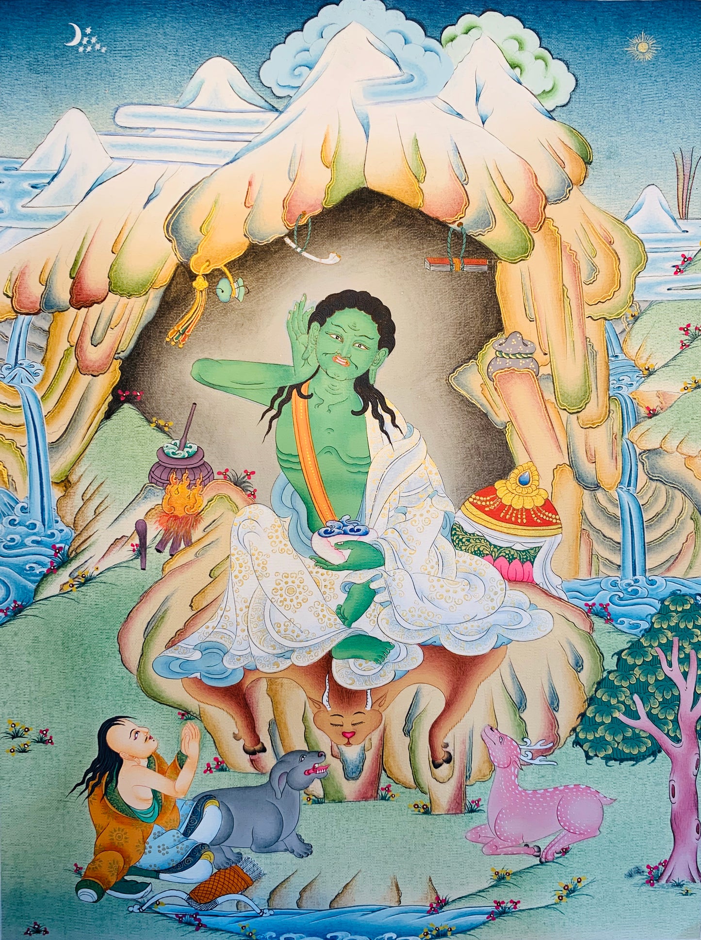 Milarepa Thangka Painting 40*30 - The Thangka