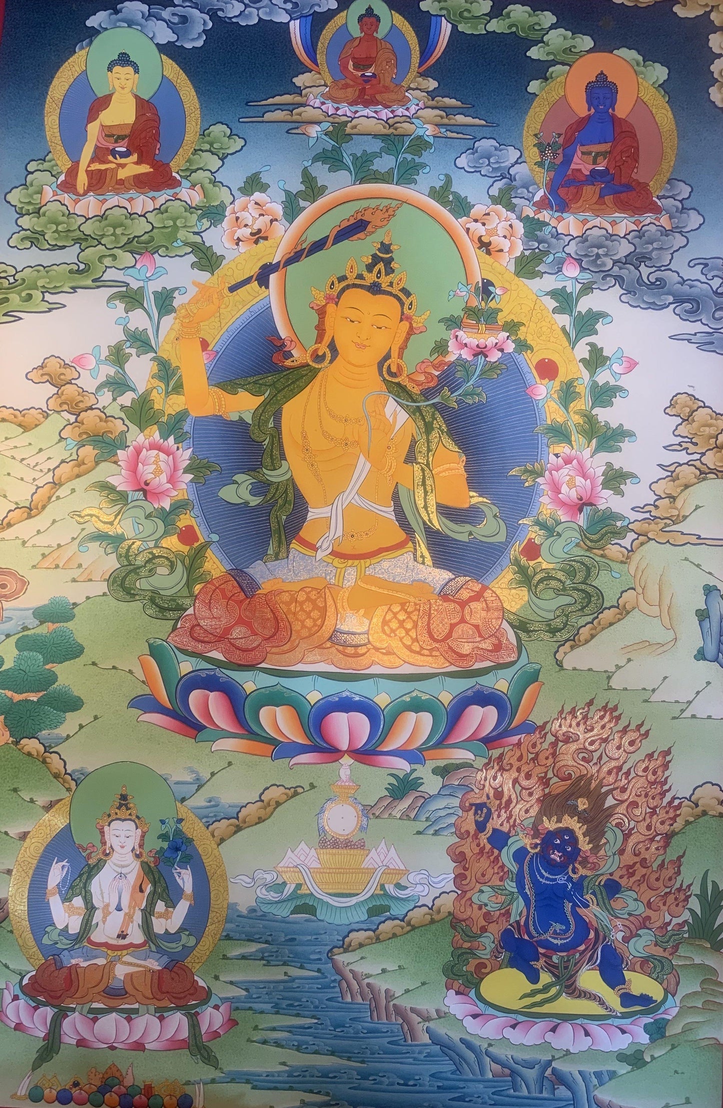 Manjushri Thangka Painting 70*50 - The Thangka