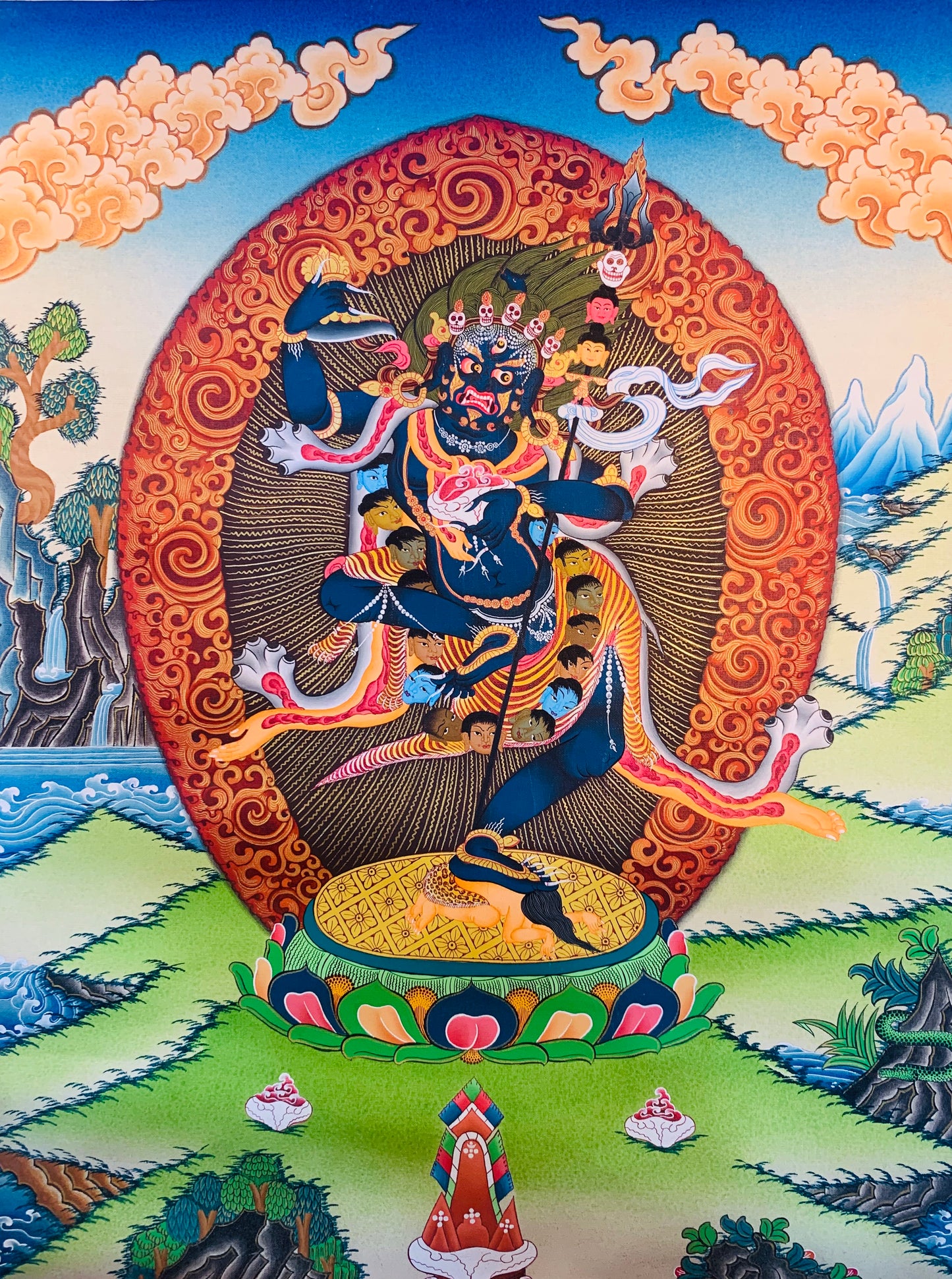 Throma Nagmo (Wrathful Black Dakini) Thangka panting 50*40 - The Thangka