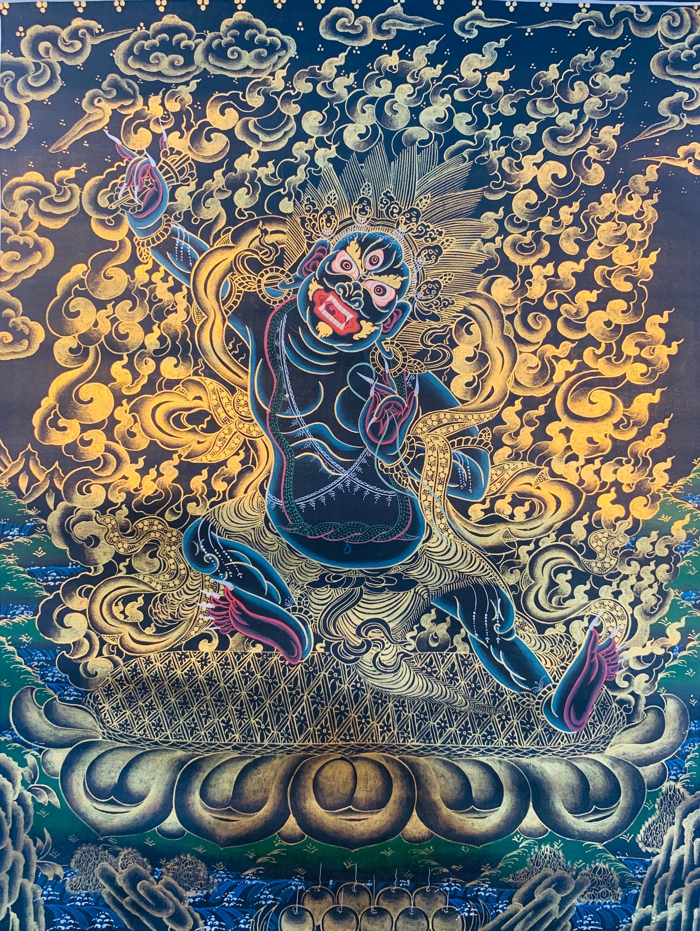 Wrathful Deity Vajrapani Thangka Painting 50*40 - The Thangka