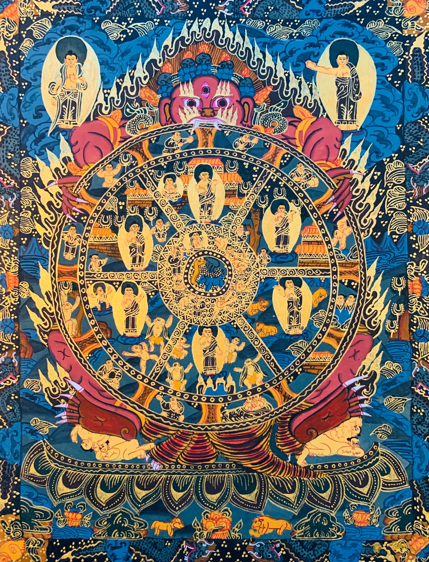The Wheel of Life Thangka Painting 35*26 - The Thangka