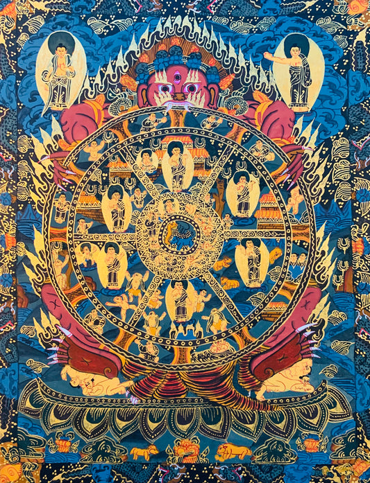 The Wheel of Life Thangka Painting 35*26 - The Thangka