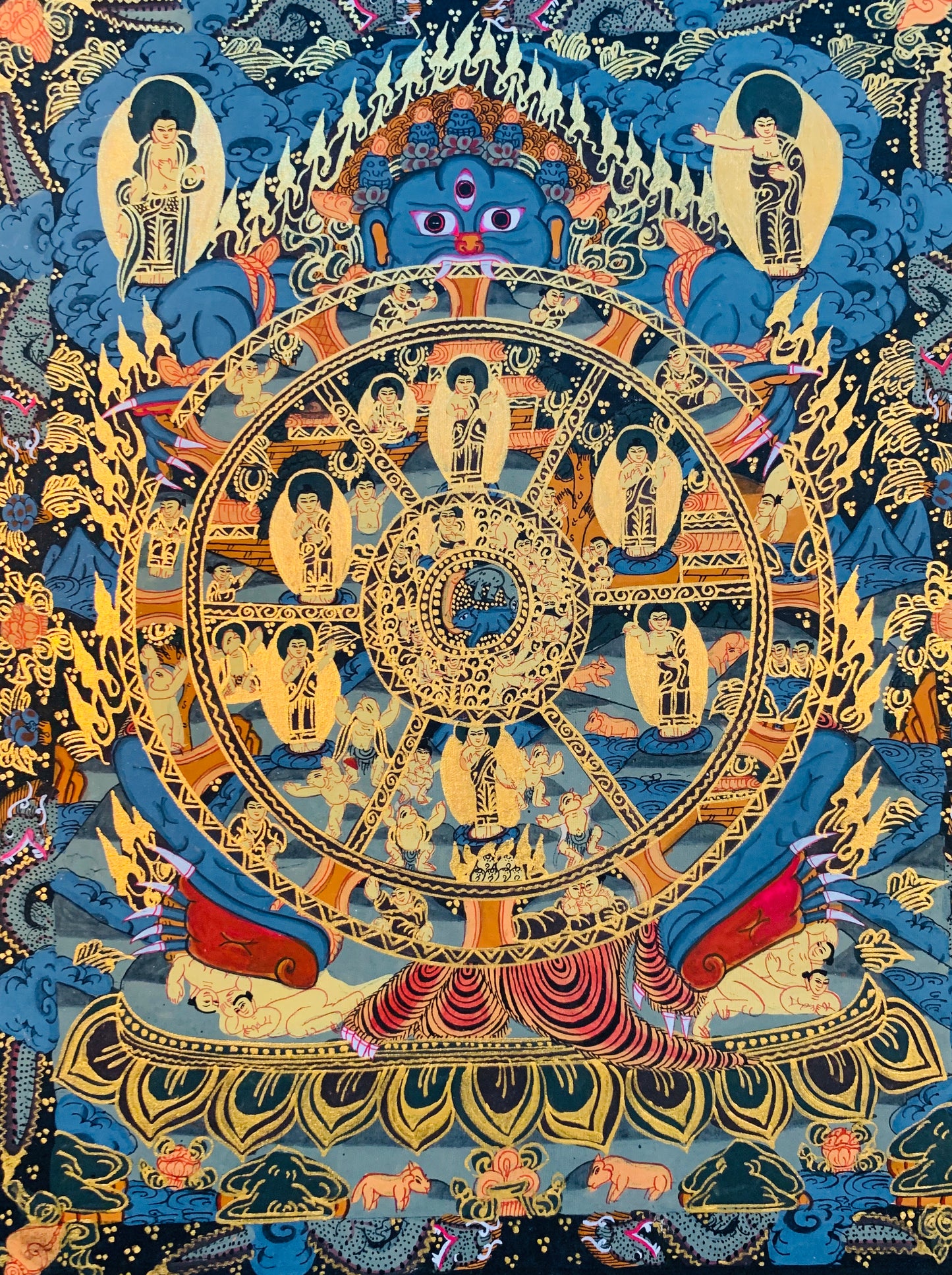 The Wheel of Life Thangka Painting 35*26 - The Thangka