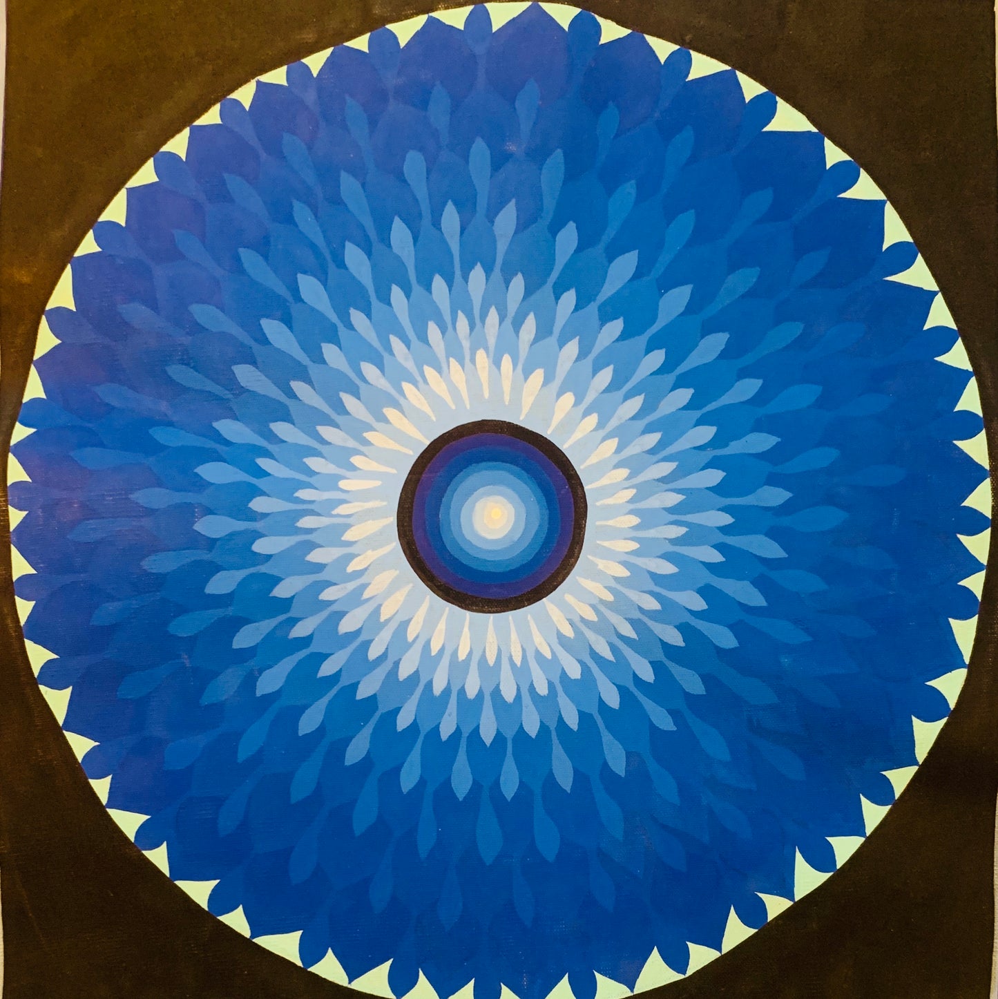 Lotus Mandala Thangka Painting 25*25 - The Thangka