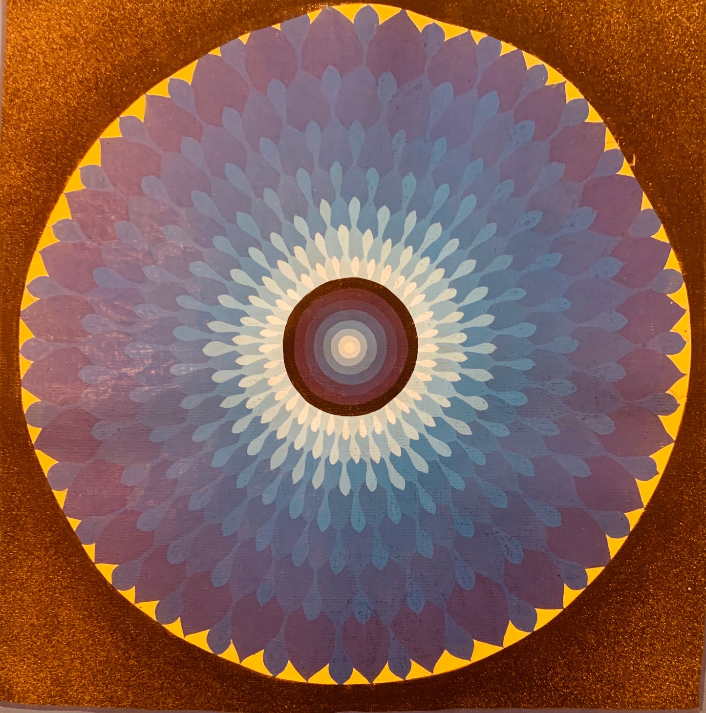 Lotus Mandala Thangka Painting 25*25 - The Thangka