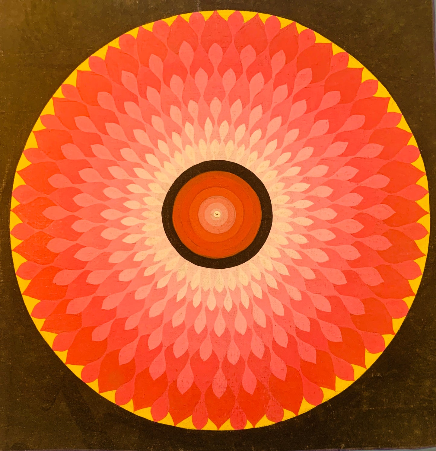 Lotus Mandala Thangka Painting 25*25 - The Thangka