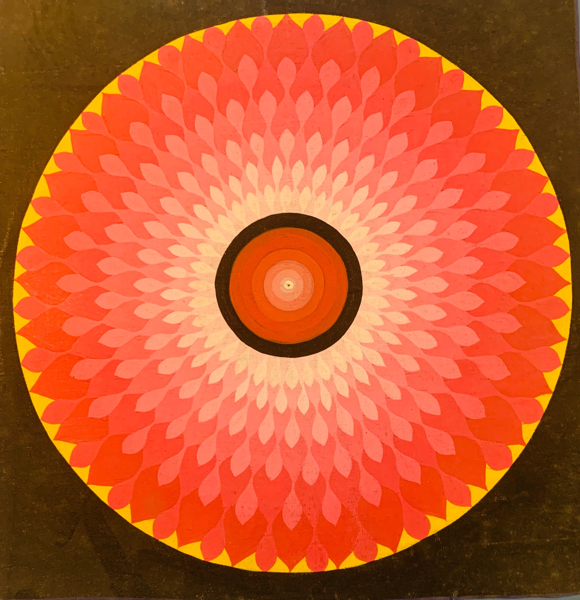 Lotus Mandala Thangka Painting 25*25 - The Thangka