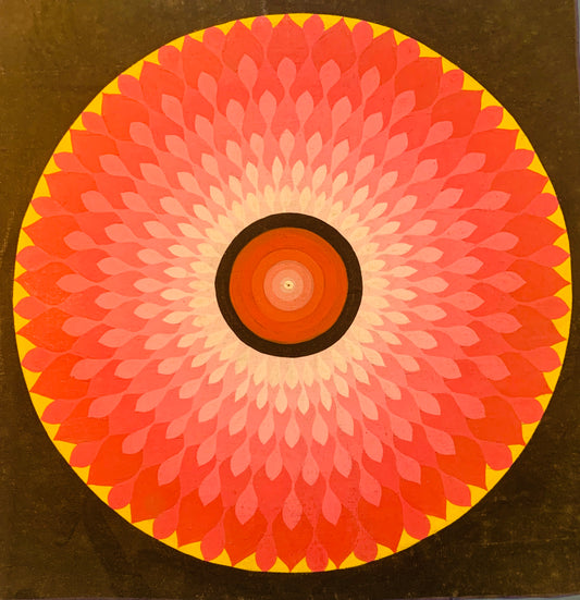 Lotus Mandala Thangka Painting 25*25 - The Thangka