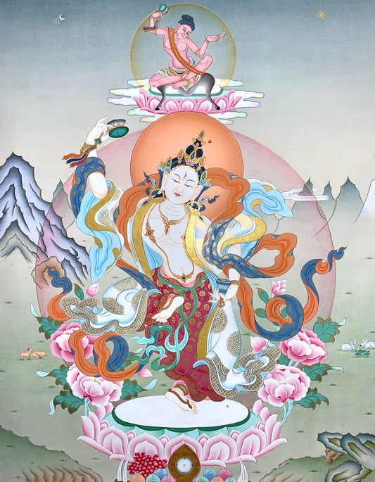 Machik Labdron Thangka Painting 60*45 - The Thangka