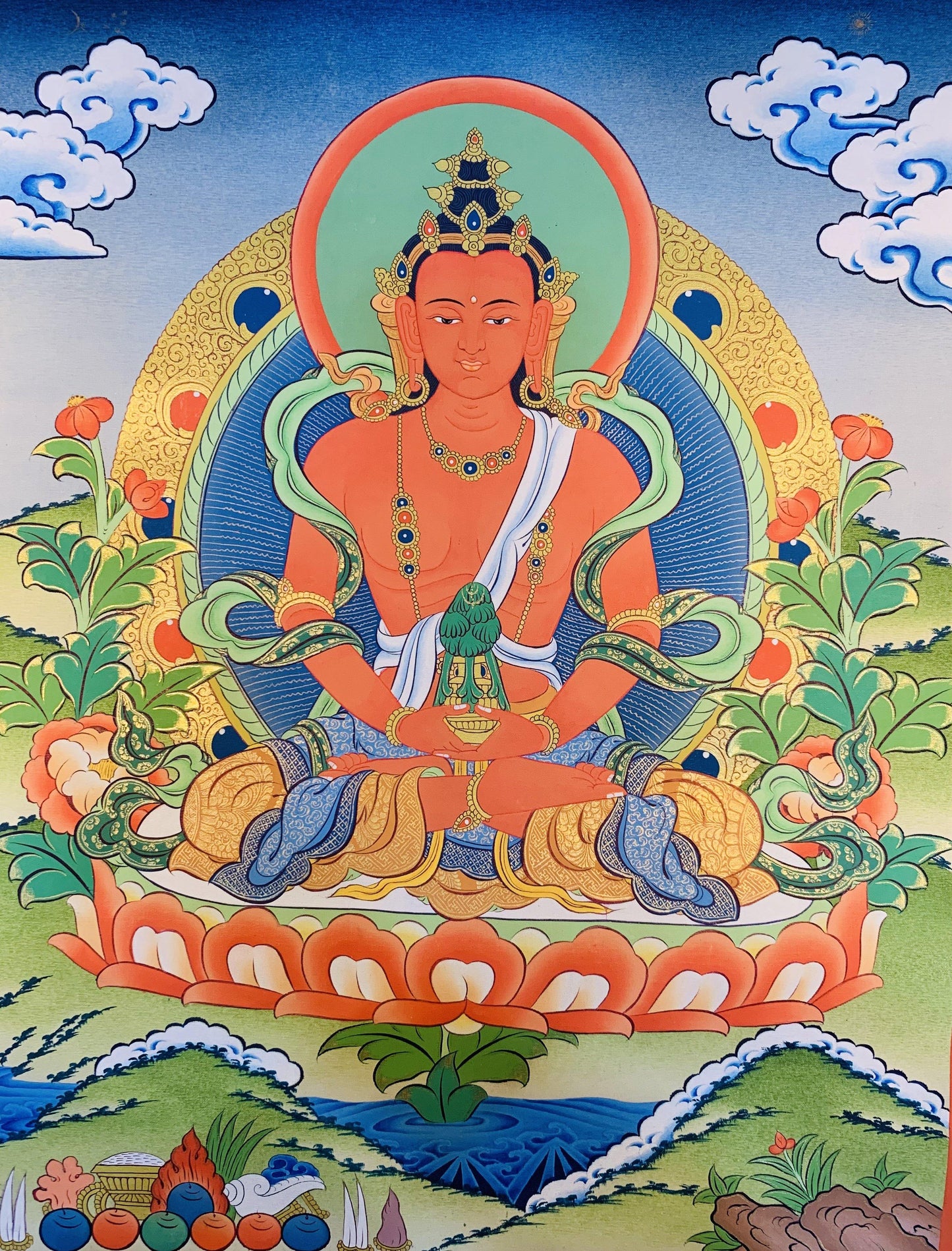 Amitayus Buddha Thangka Painting 50*40 - The Thangka