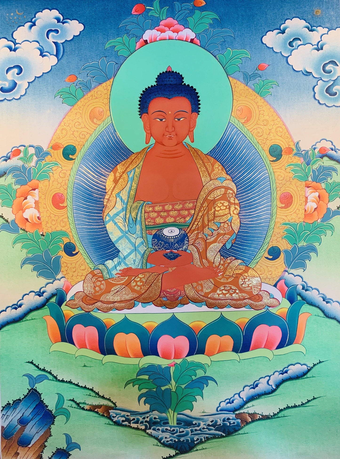 Amitabha Buddha Thangka Painting 50*40 - The Thangka