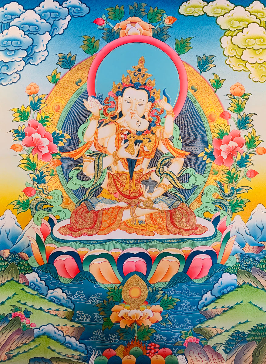 Ваджрасаттва Тханка Живопись 50 * 40 | The Thangka