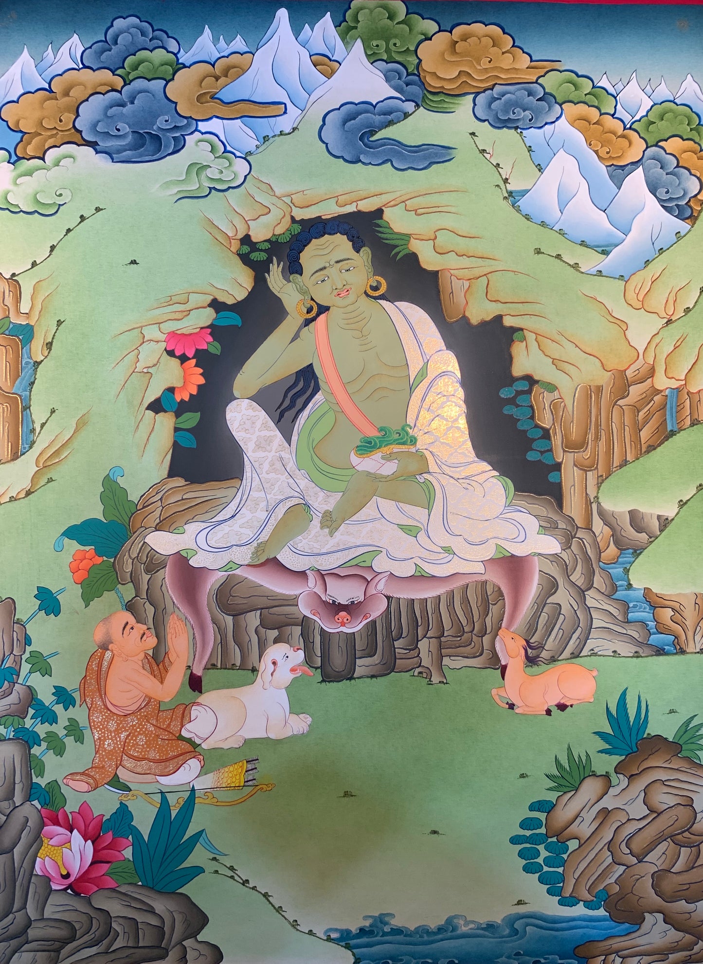 Milarepa Thangka Painting 50*40 - The Thangka