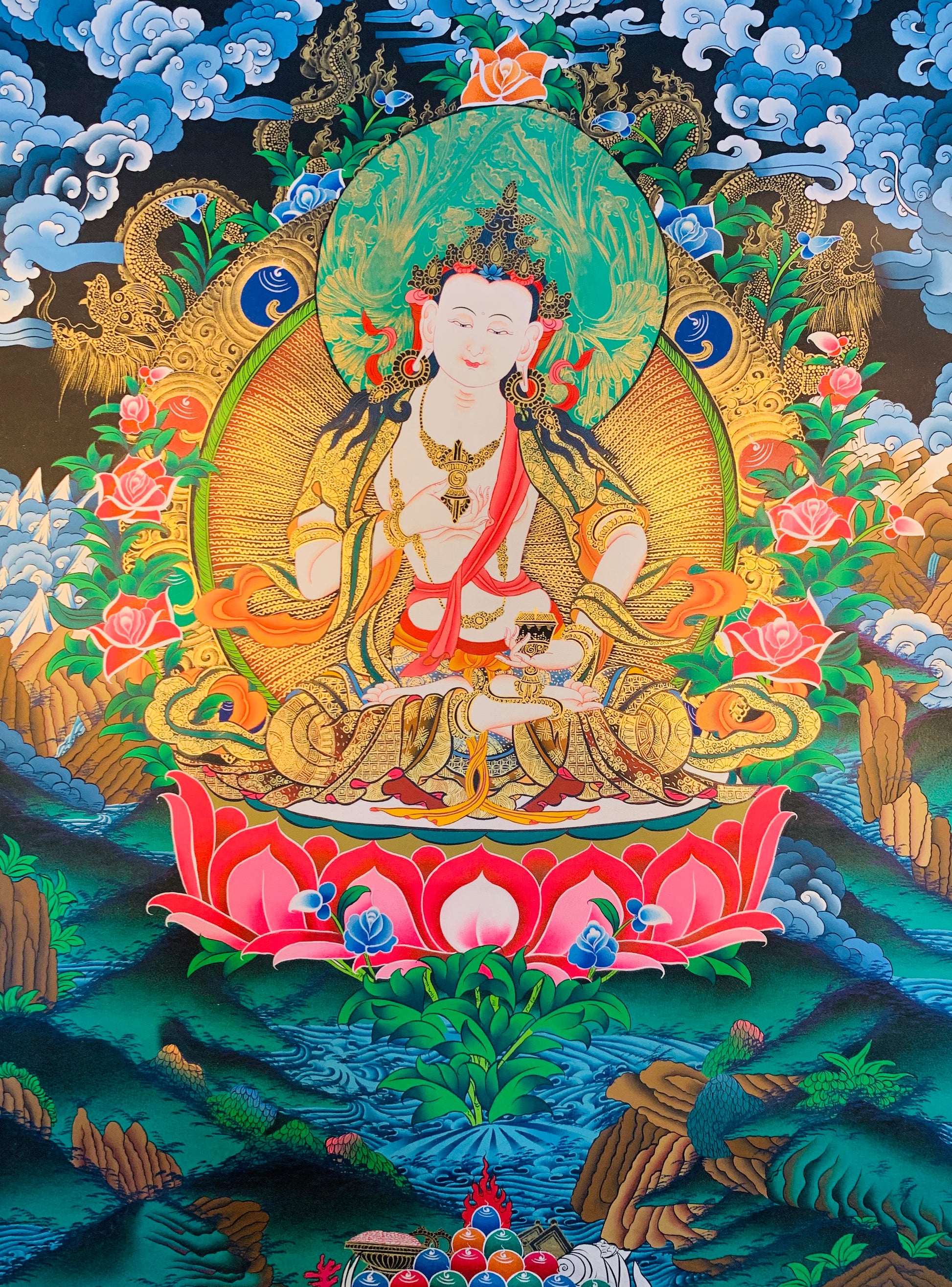 Vajrasattva Thangka Painting 75*50 - The Thangka