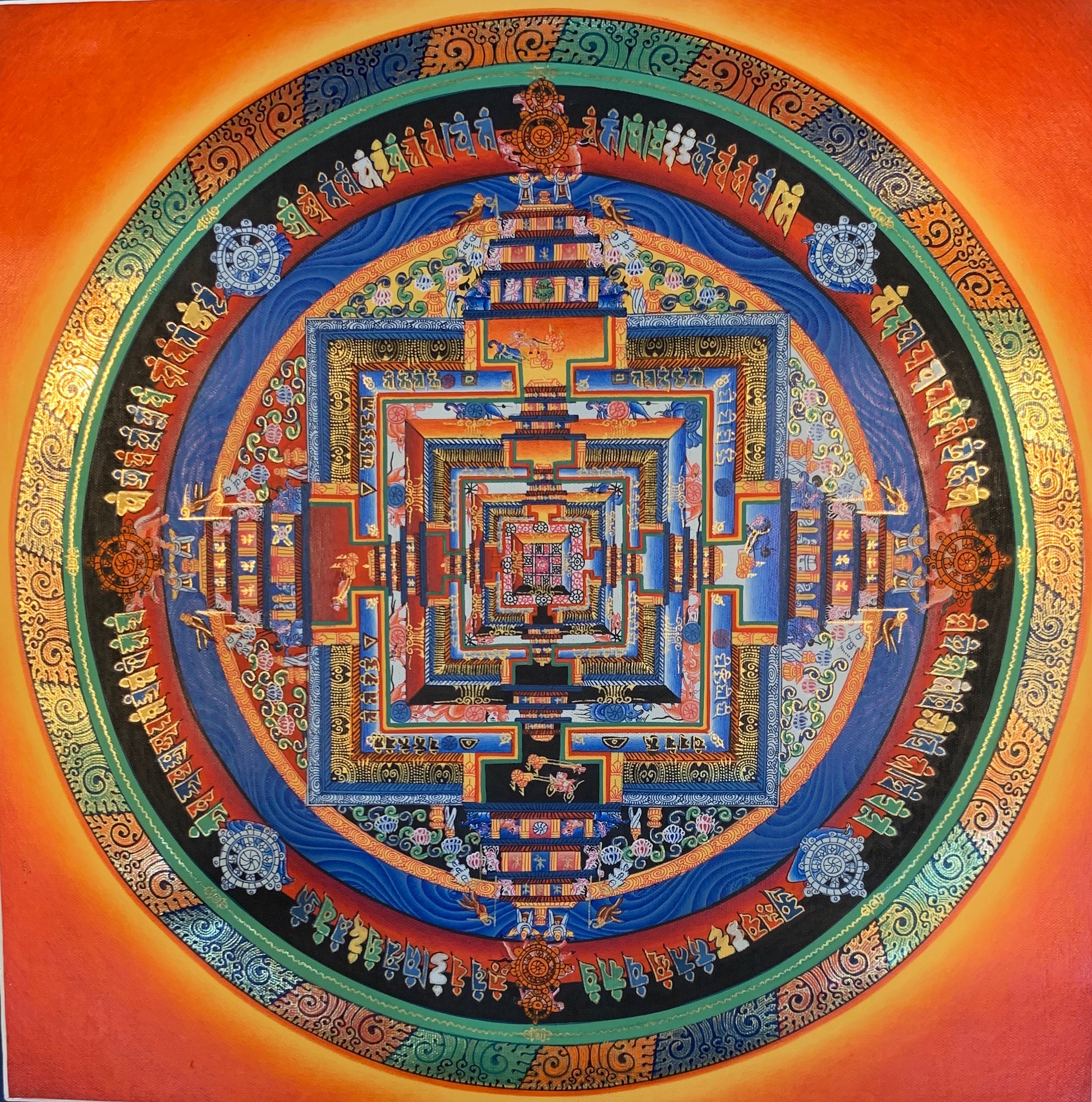 Kalachakra Mandala Thangka Painting 20*20 - The Thangka