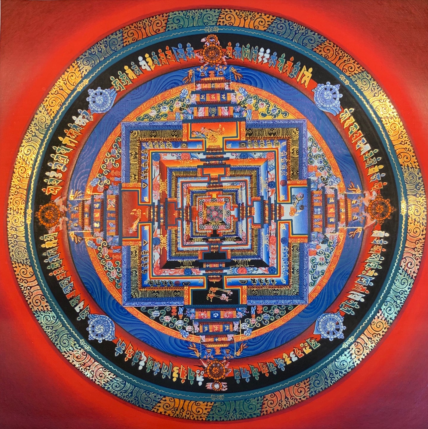 Kalachakra Mandala Thangka Painting 20*20 - The Thangka