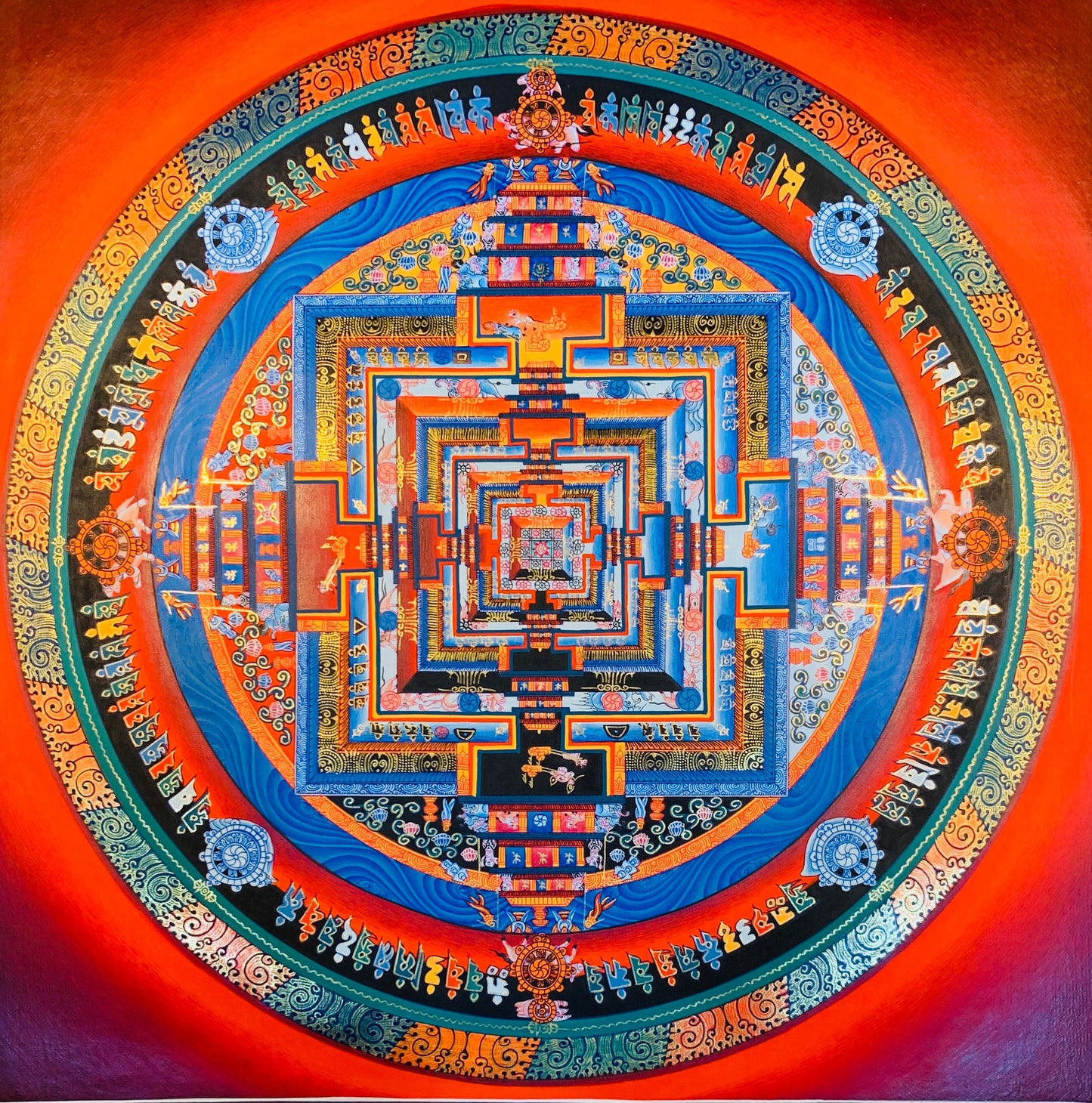 Kalachakra Mandala Thangka Painting 30*30 - The Thangka
