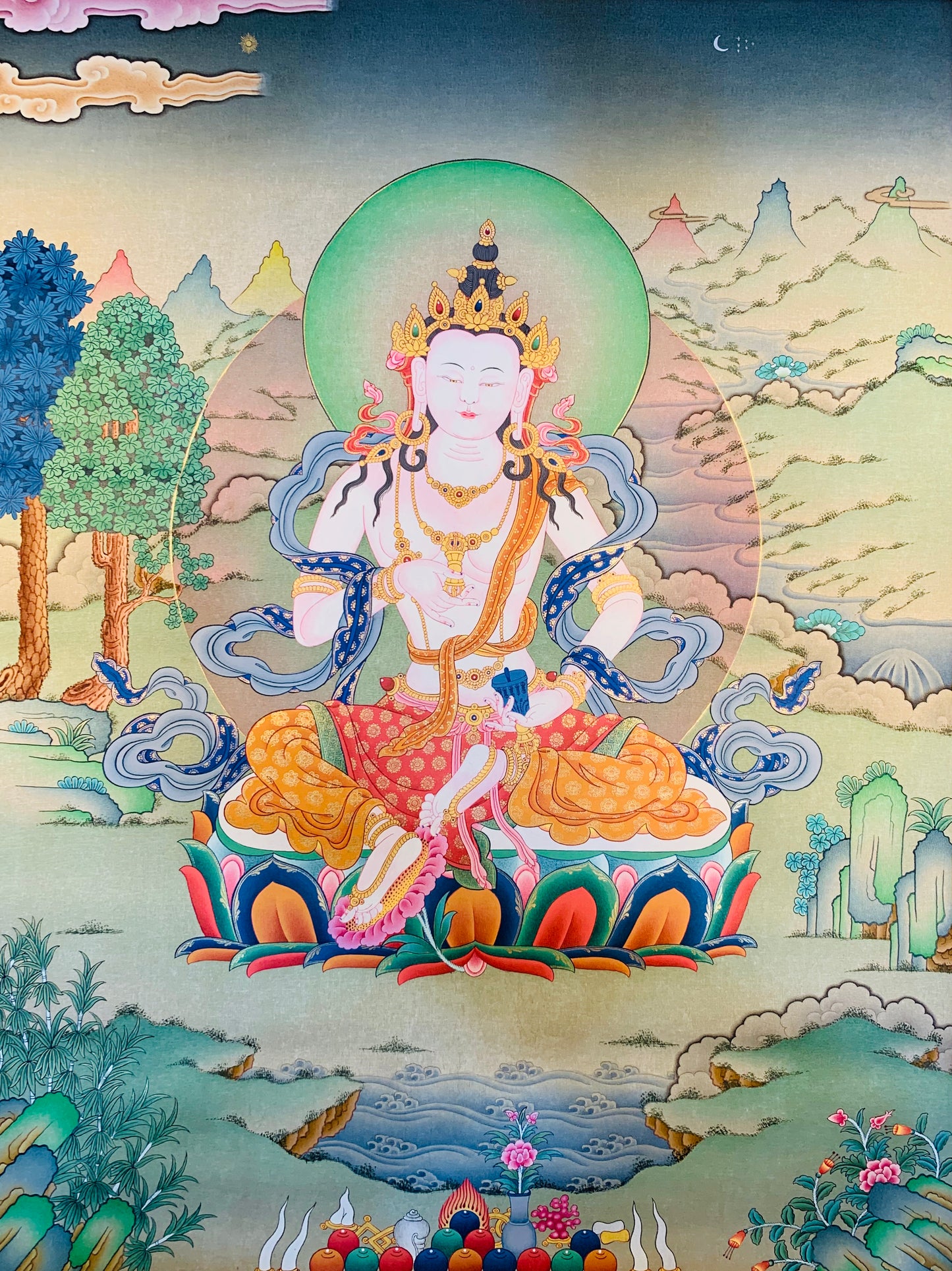 Vajrasattva Thangka Painting 60*45 - The Thangka