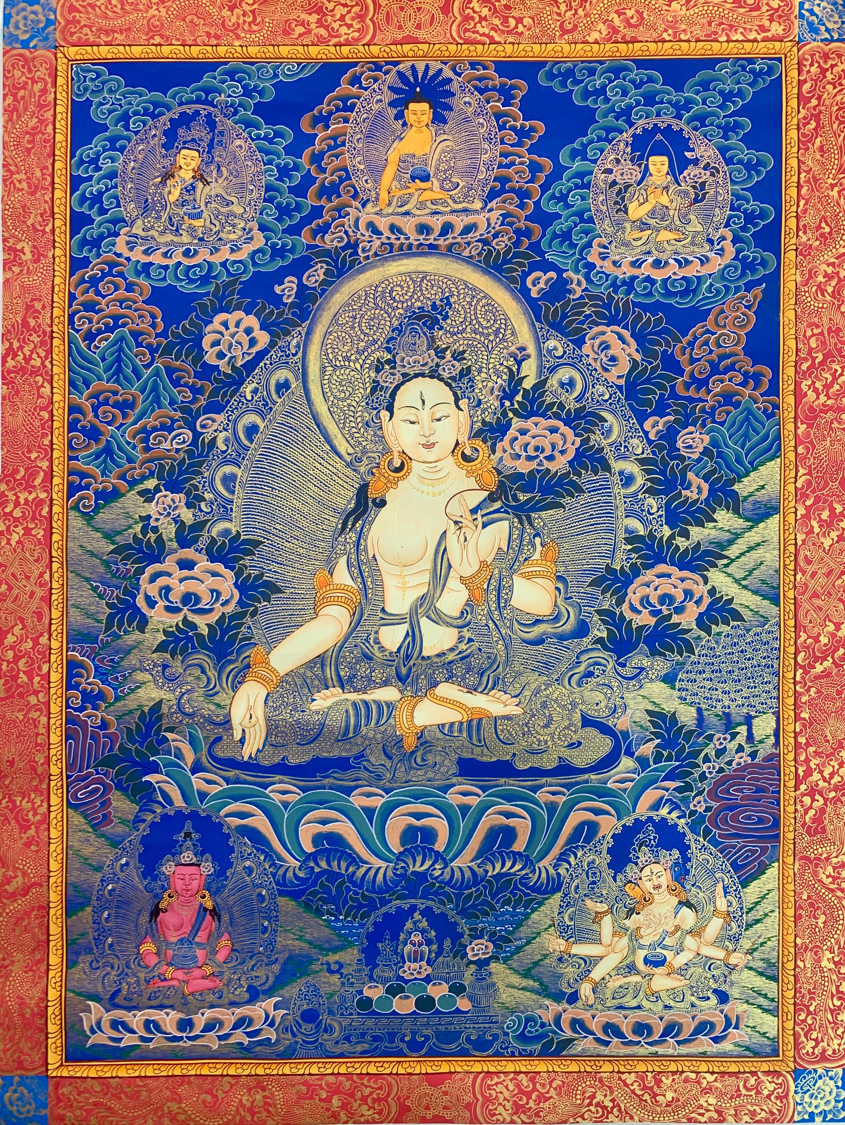 White Tara Thangka Painting 75*56