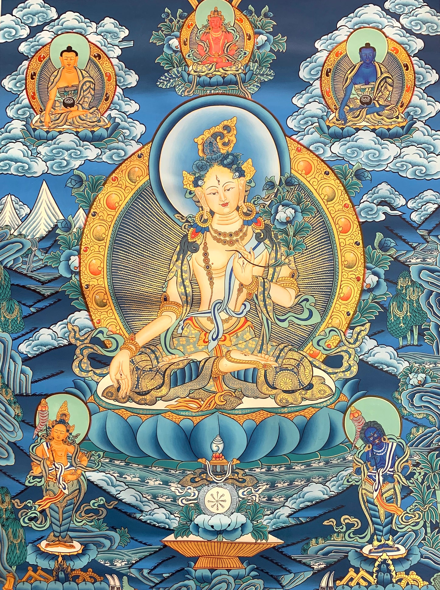 White Tara Thangka Painting 70*50