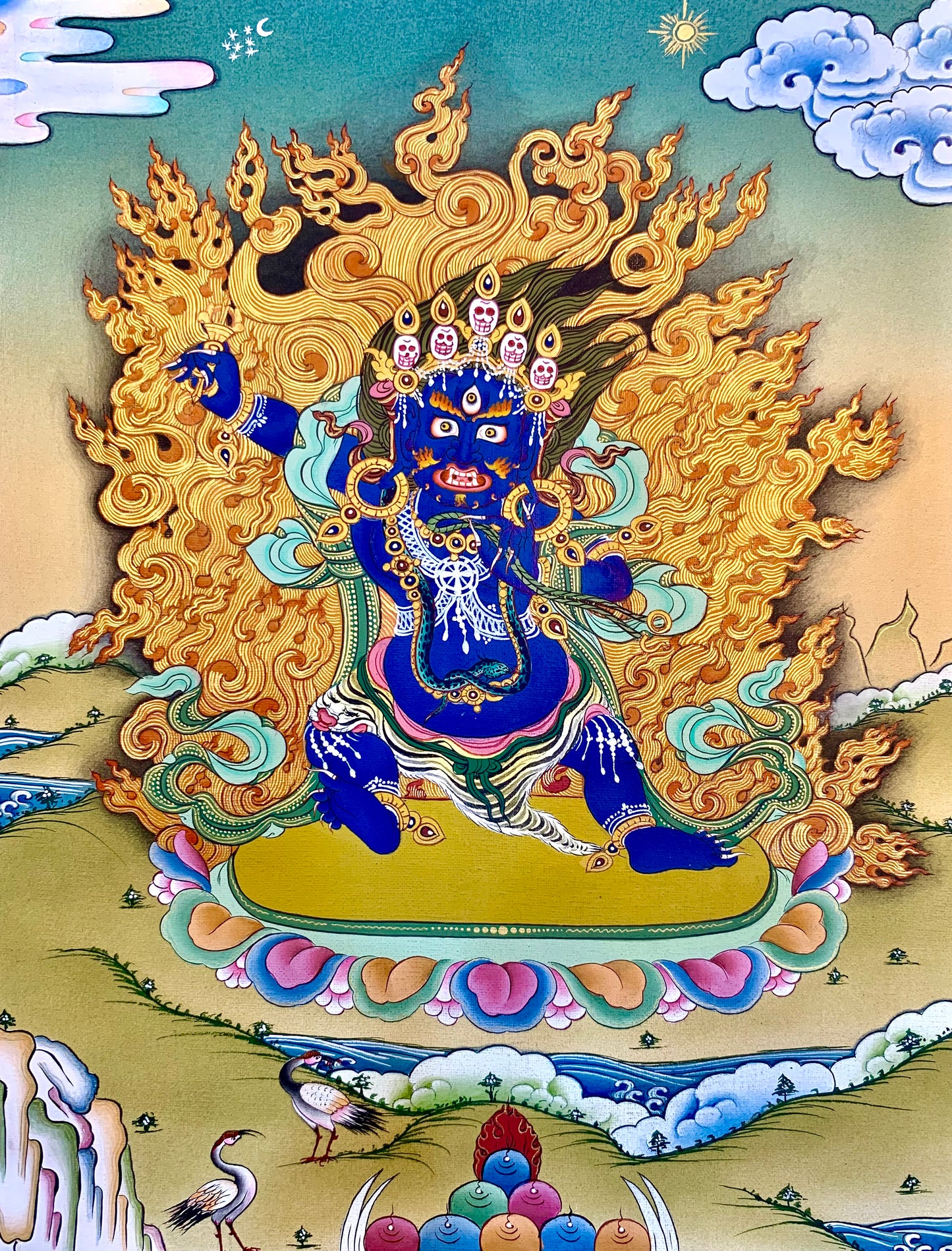 Wrathful Deity Vajrapani Thangka Painting 25*20