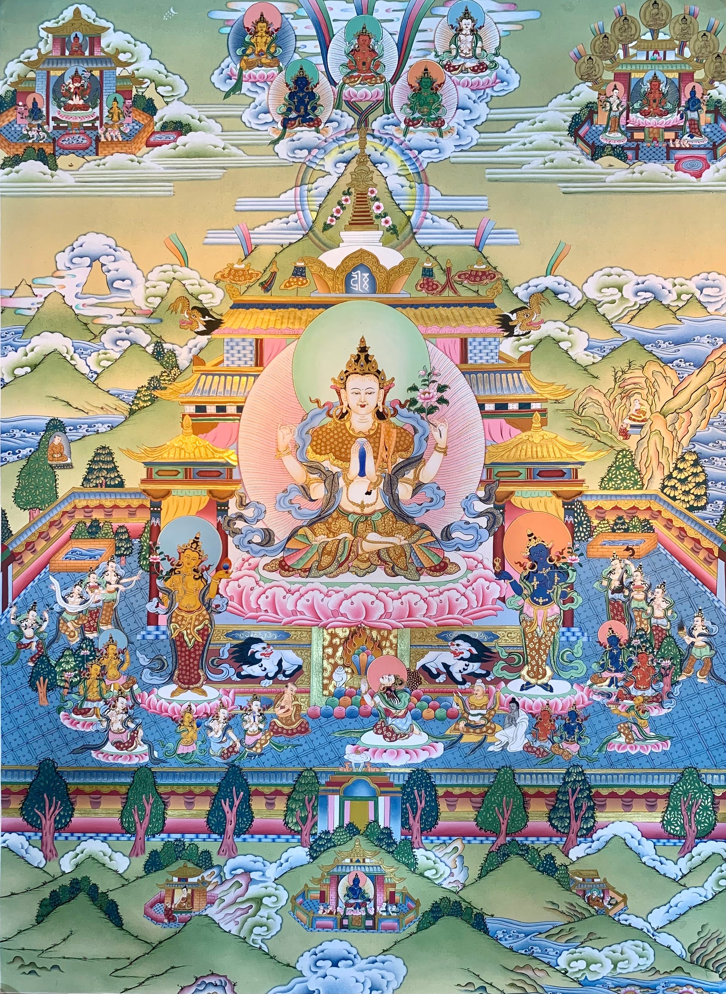Chenrezig Thangka Painting 75*56