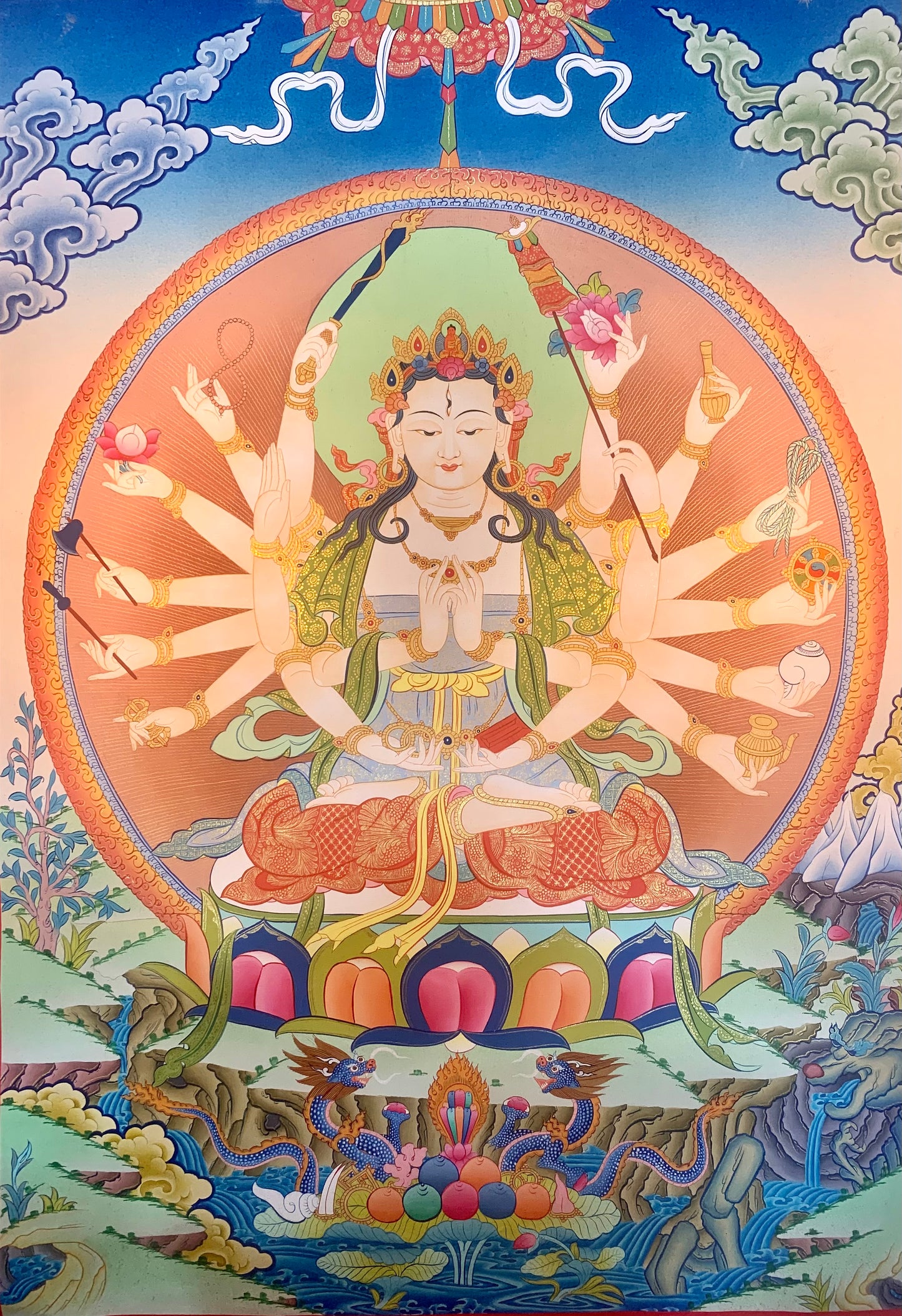 Chandi (Mother Goddess) Thangka Painting 75*50