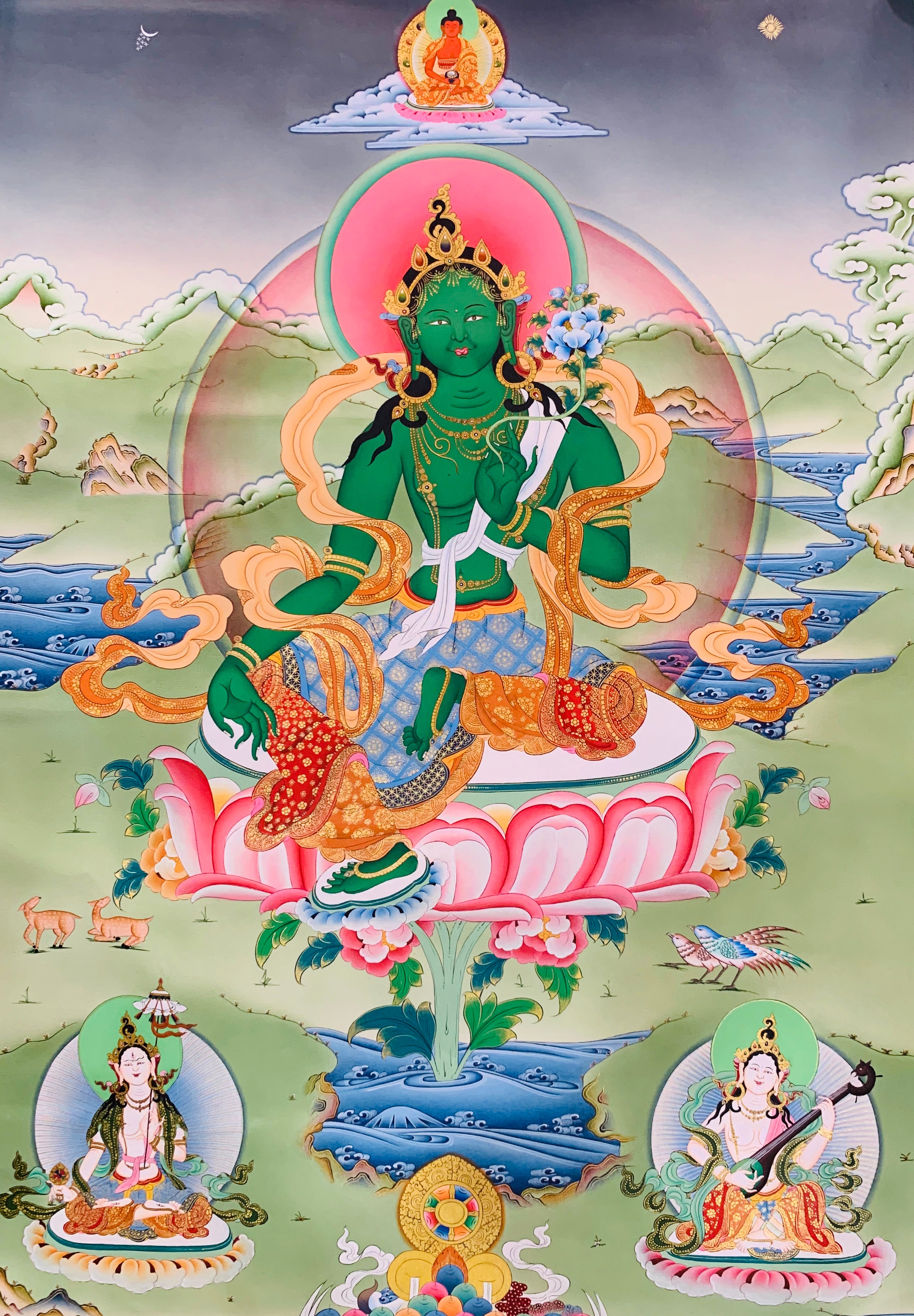 Green Tara Thangka Painting 70*50