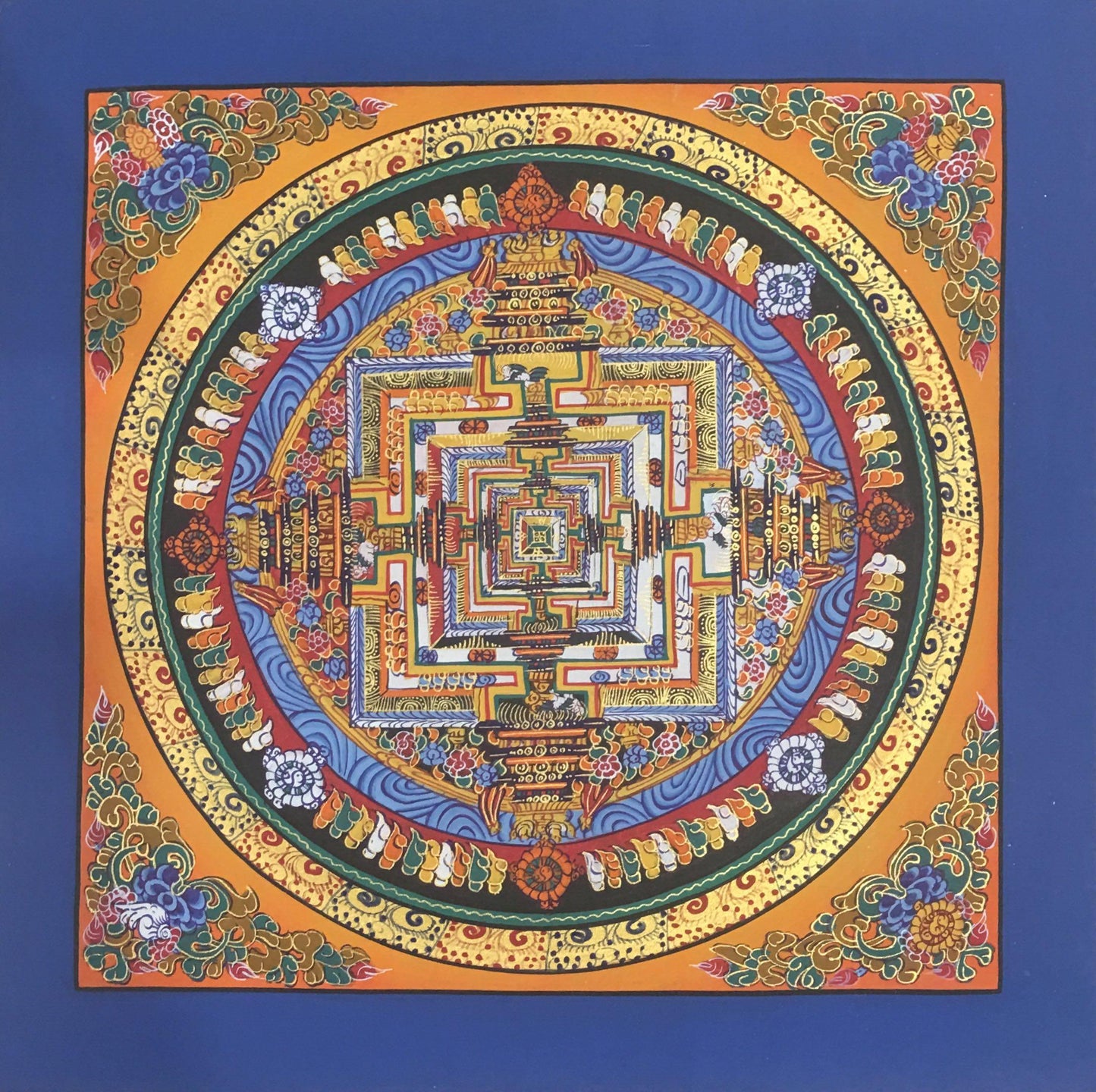Kalachakra Mandala Thangka Painting 28*28 - The Thangka