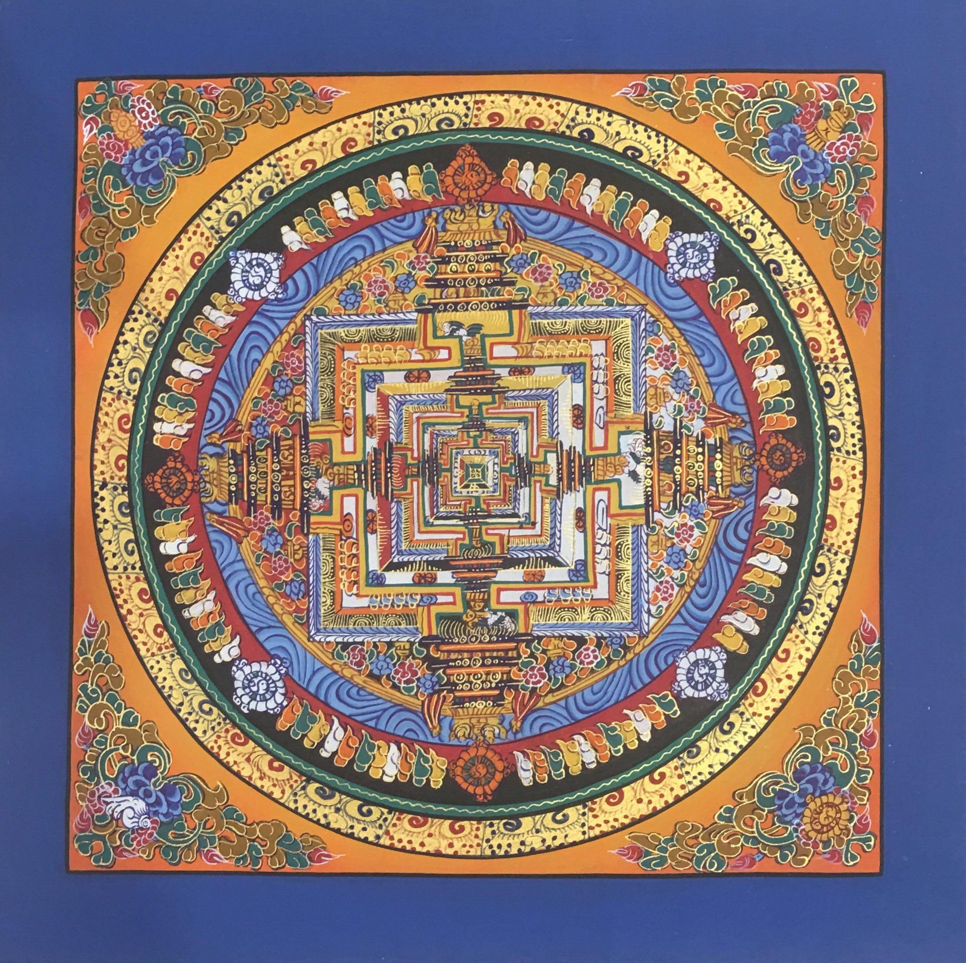 Kalachakra Mandala Thangka Painting 28*28 - The Thangka