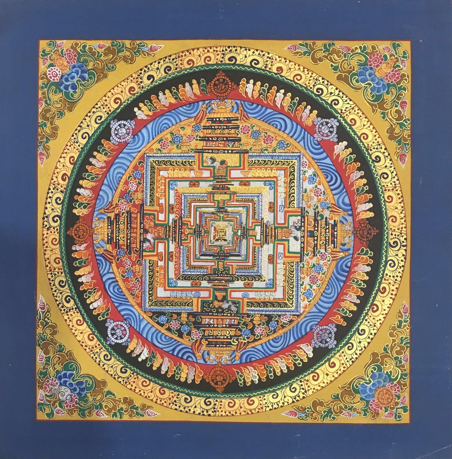 Kalachakra Mandala Thangka Painting 28*28 - The Thangka
