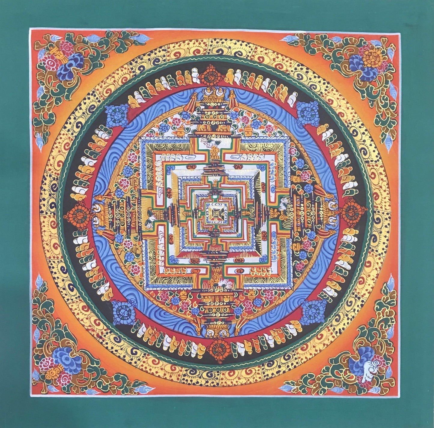 Kalachakra Mandala Thangka Painting 28*28 - The Thangka