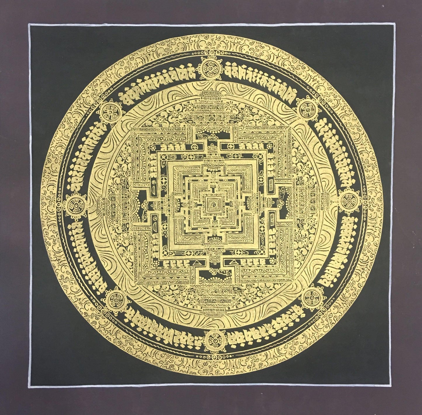 Kalachakra Mandala Thangka Painting 28*28 - The Thangka