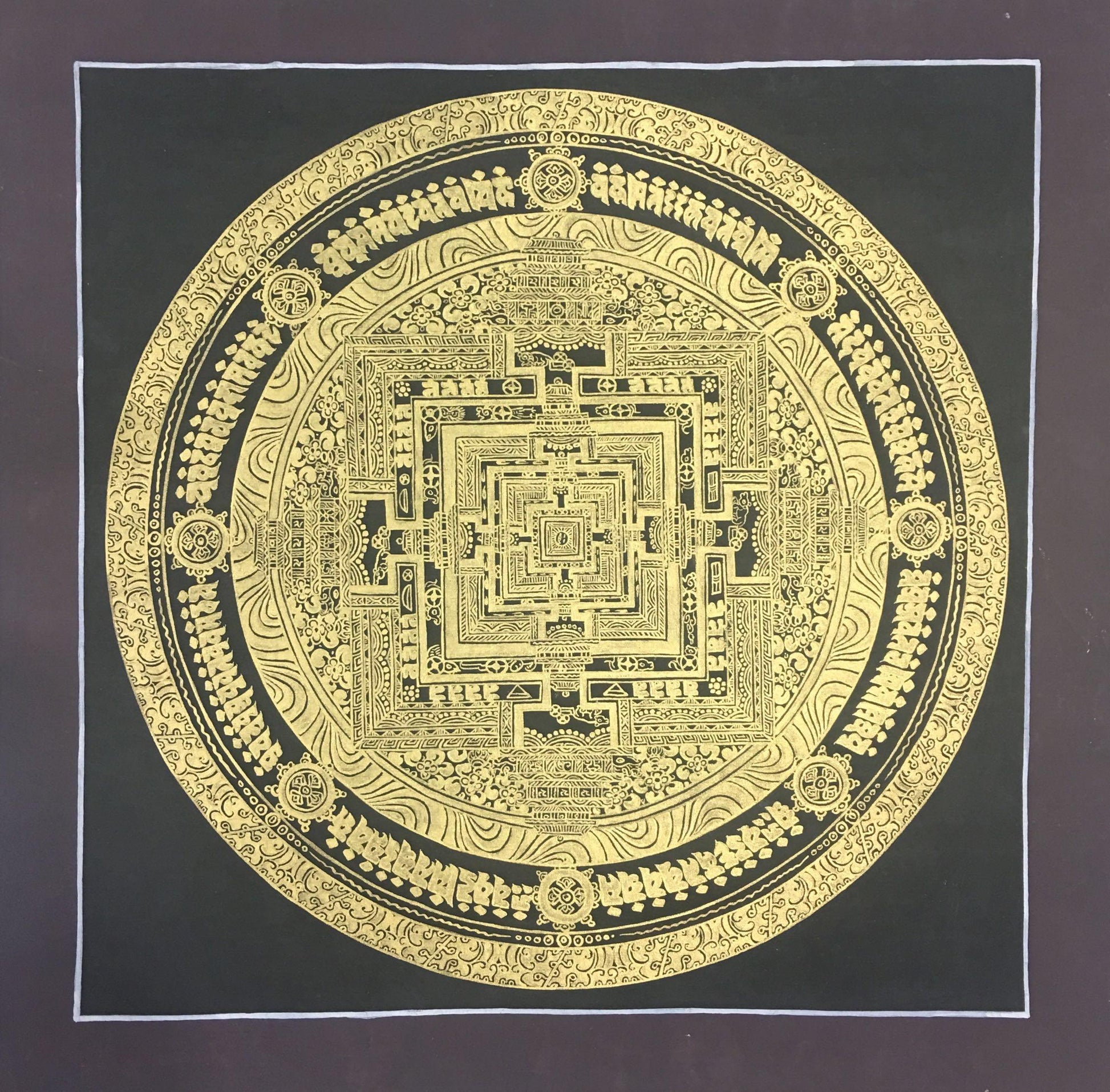 Kalachakra Mandala Thangka Painting 28*28 - The Thangka