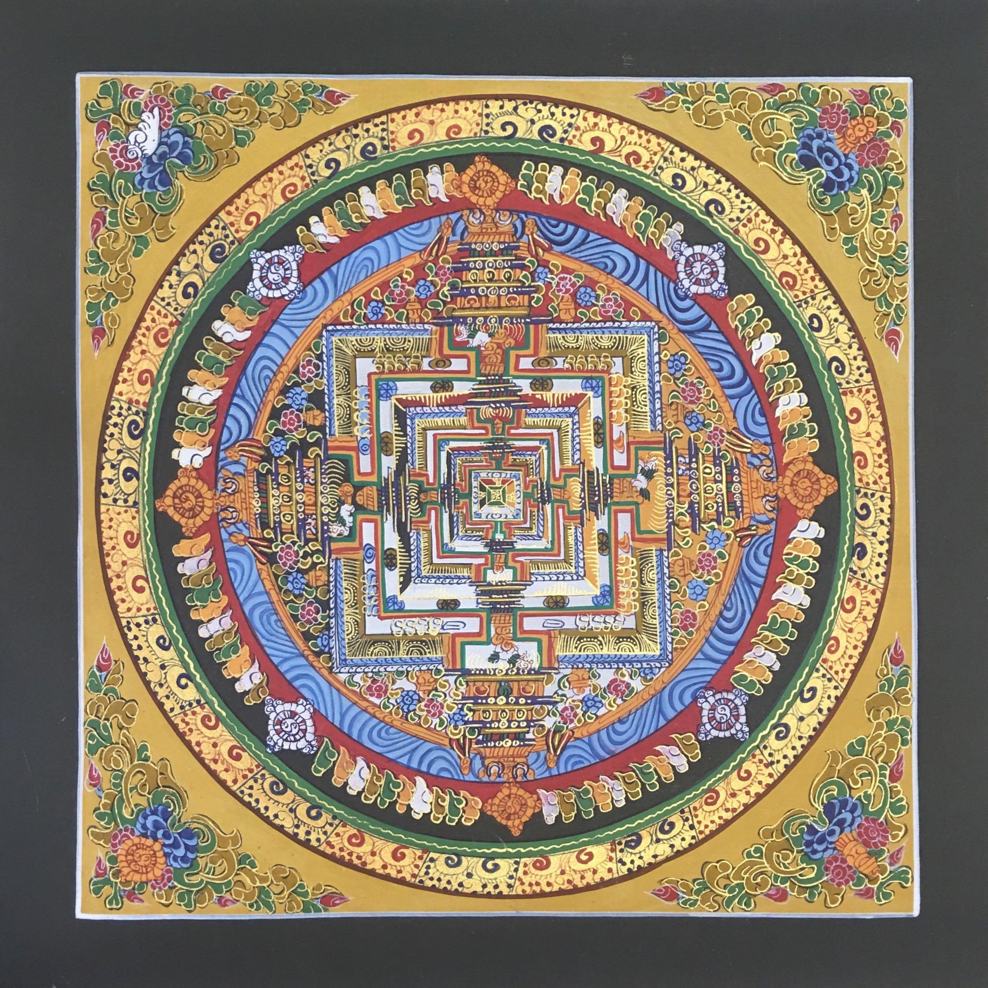 Kalachakra Mandala Thangka Painting 28*28 - The Thangka