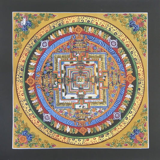 Kalachakra Mandala Thangka Painting 28*28 - The Thangka