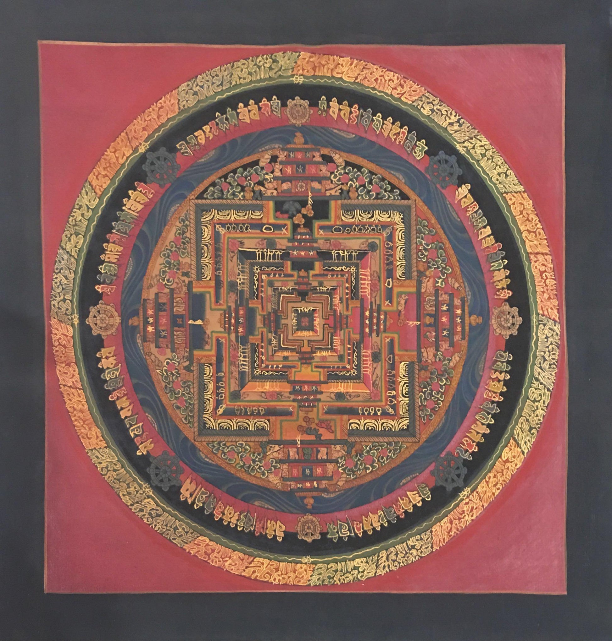 Kalachakra Mandala Thangka Painting 28*28 - The Thangka