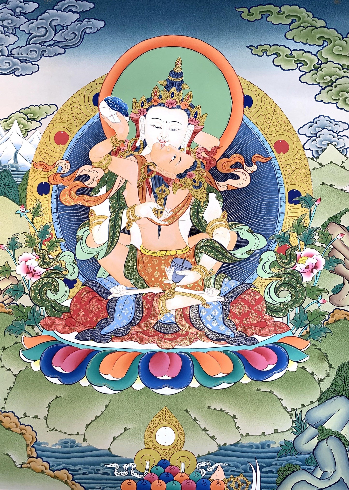 Vajrasattva Thangka Painting 52*40 - The Thangka