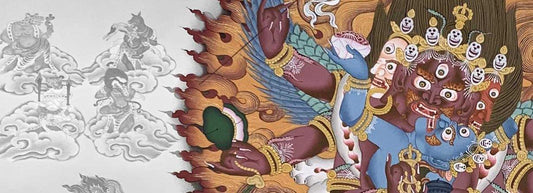 The Mahottara Heruka & The 5 Herukas Thangka - The Thangka