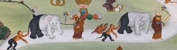 The 9 Stages of Meditation Thangka