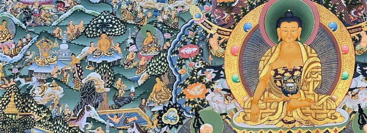 Life Of Buddha Thangkas - The Thangka