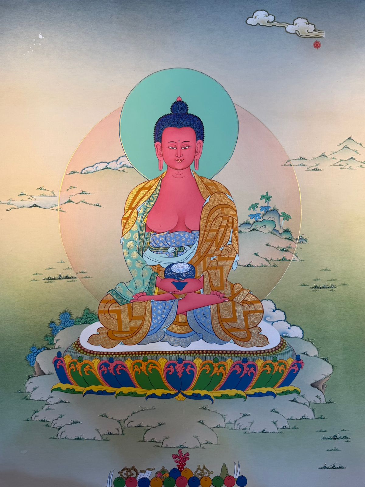 Amitabha Buddha Thangka Painting 60*45