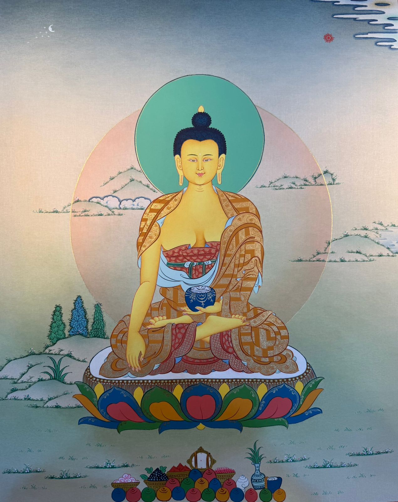 Shakyamuni Buddha Thangka Painting 60*45