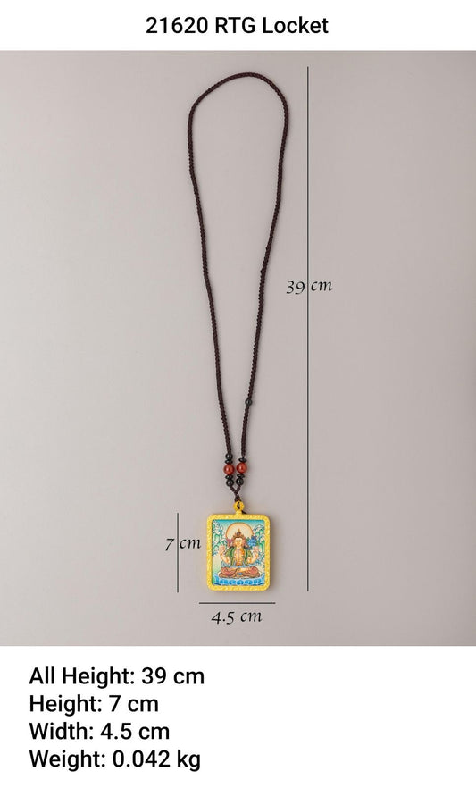 Chenrenzig Thangka Locket Necklace