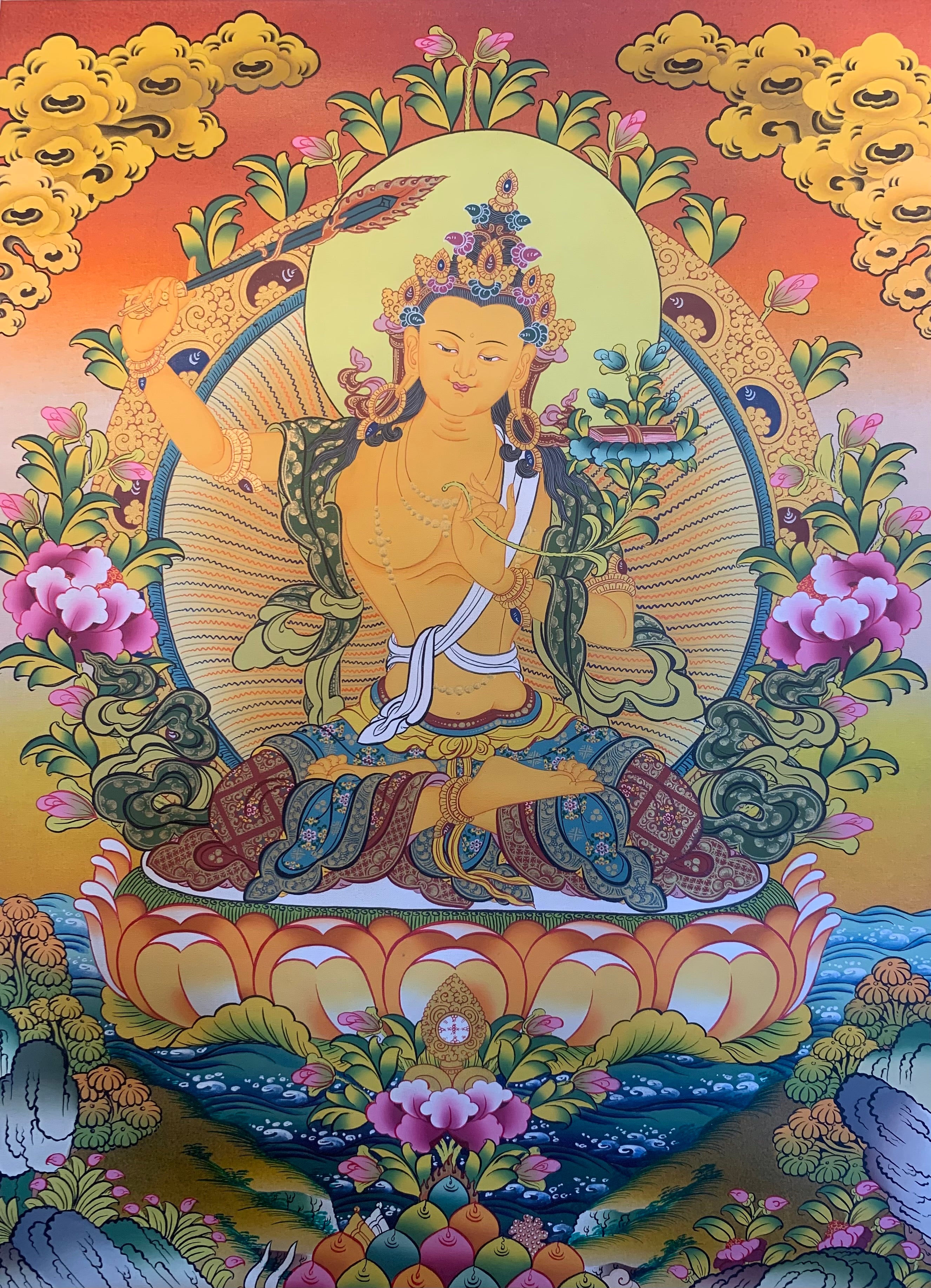 Manjushri Thangka Painting 68*51