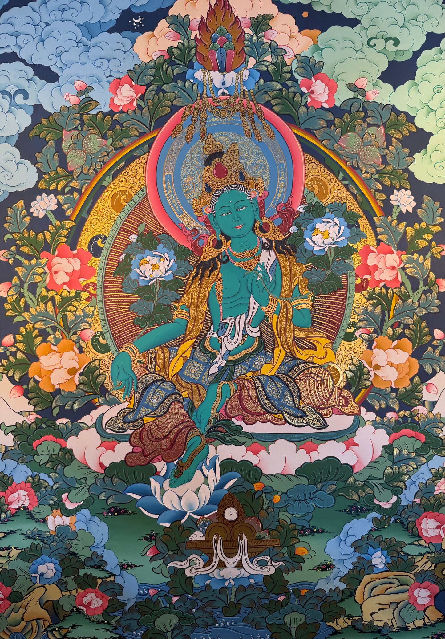 Green Tara Thangka Painting 60*45