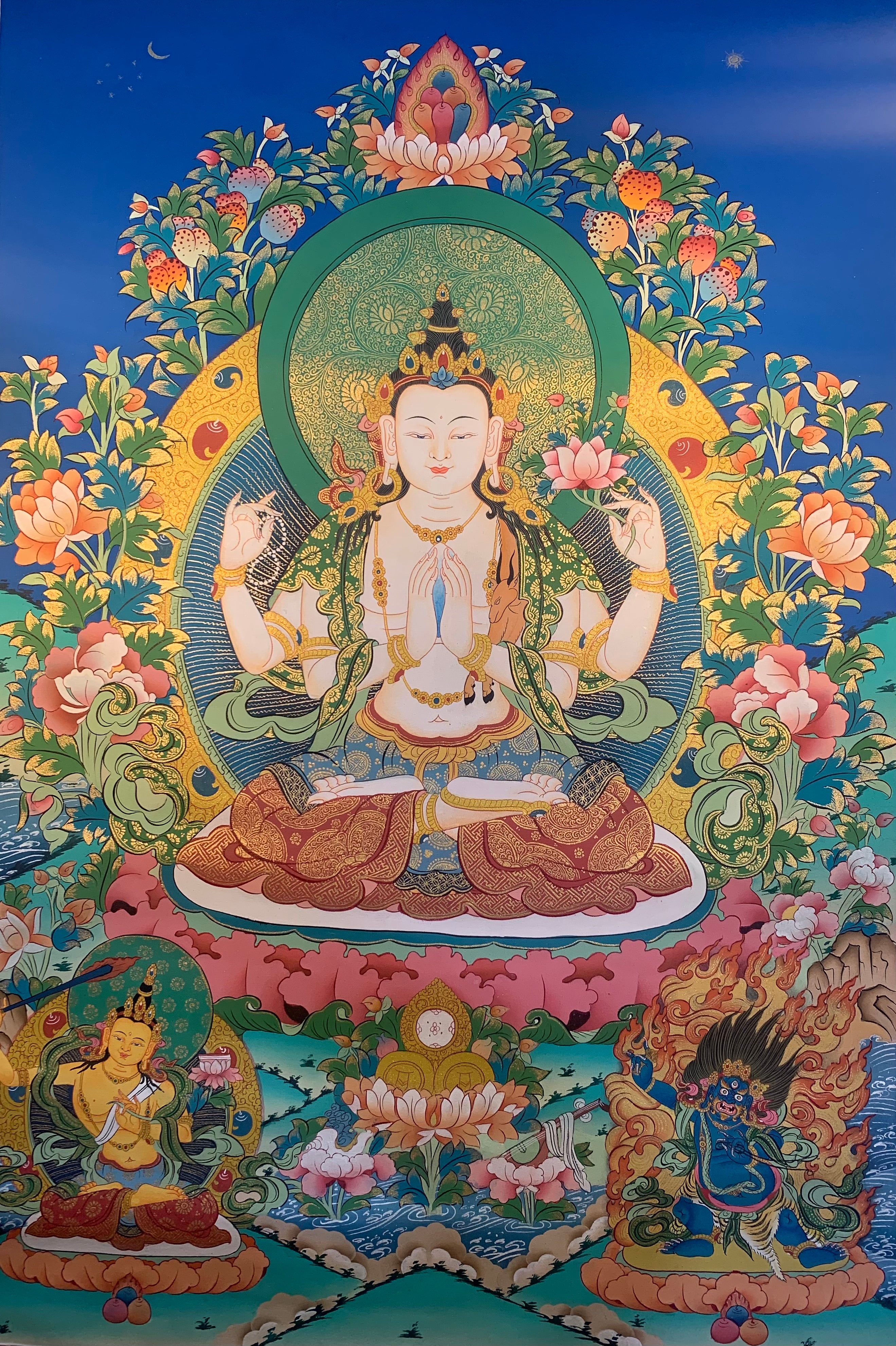 Chenrezig Thangka Painting 75*50