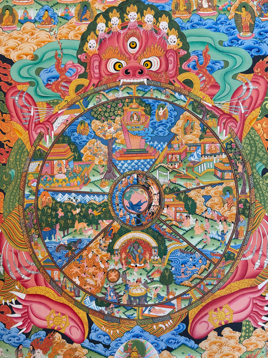 The Wheel of Life Thangka Painting 120*100
