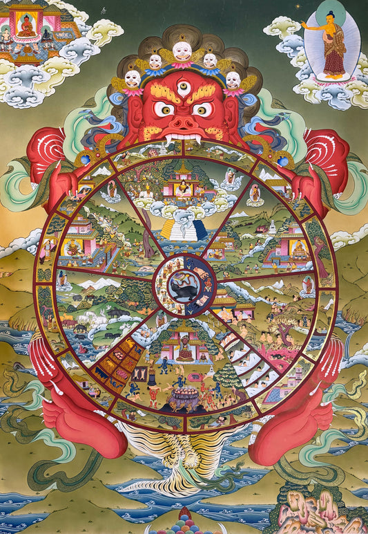 The Wheel of Life Thangka Painting 80*60